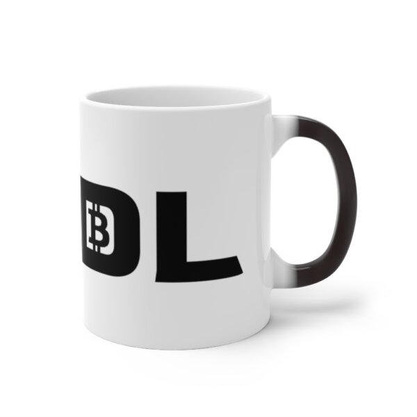 HODL Bitcoin Color Changing Mug | Black / White - Image 3